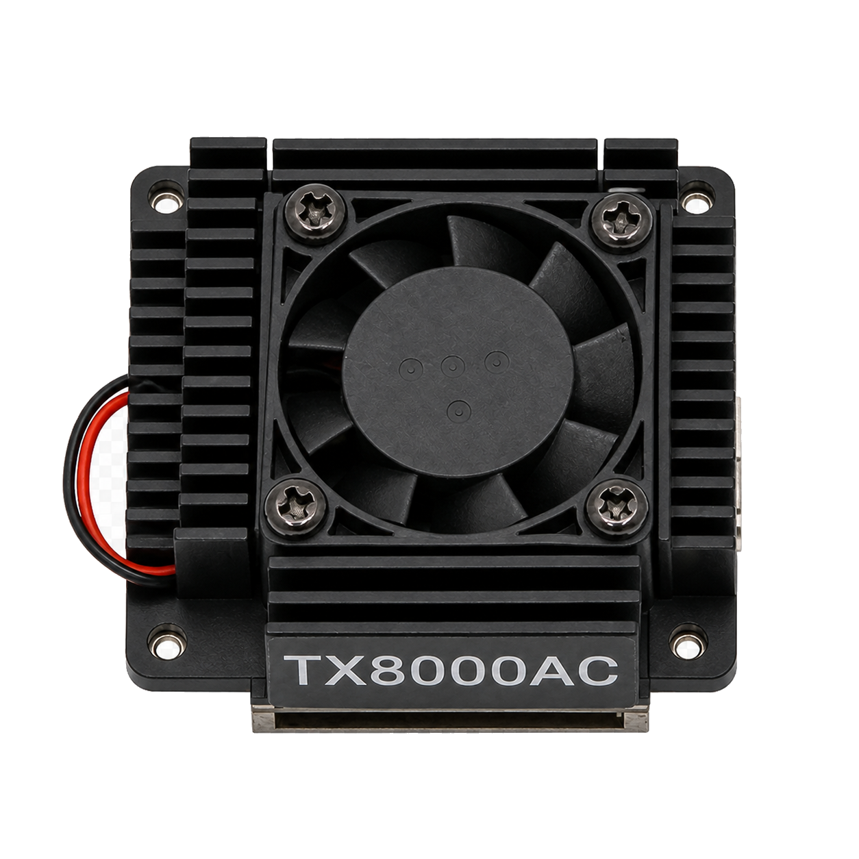 正顶视方正摆放的 AKK TX8000AC 5.8GHz 8W 图传